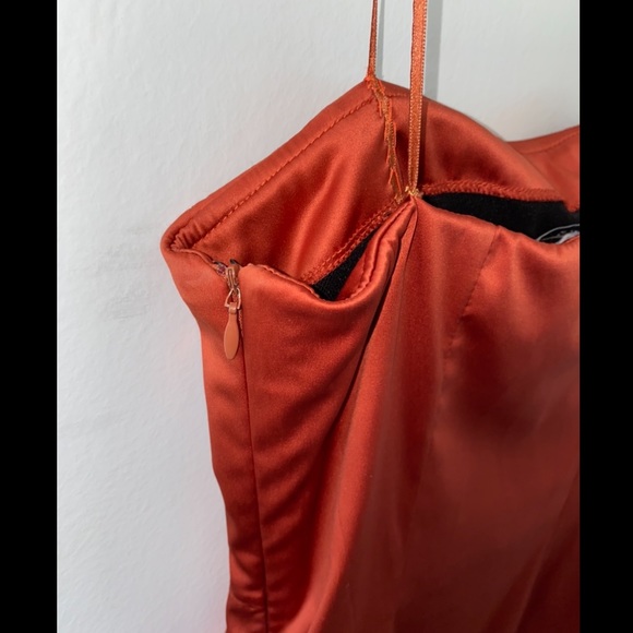 Designer Maria Vazquez Satin Strapless Dress - Picture 4 of 5